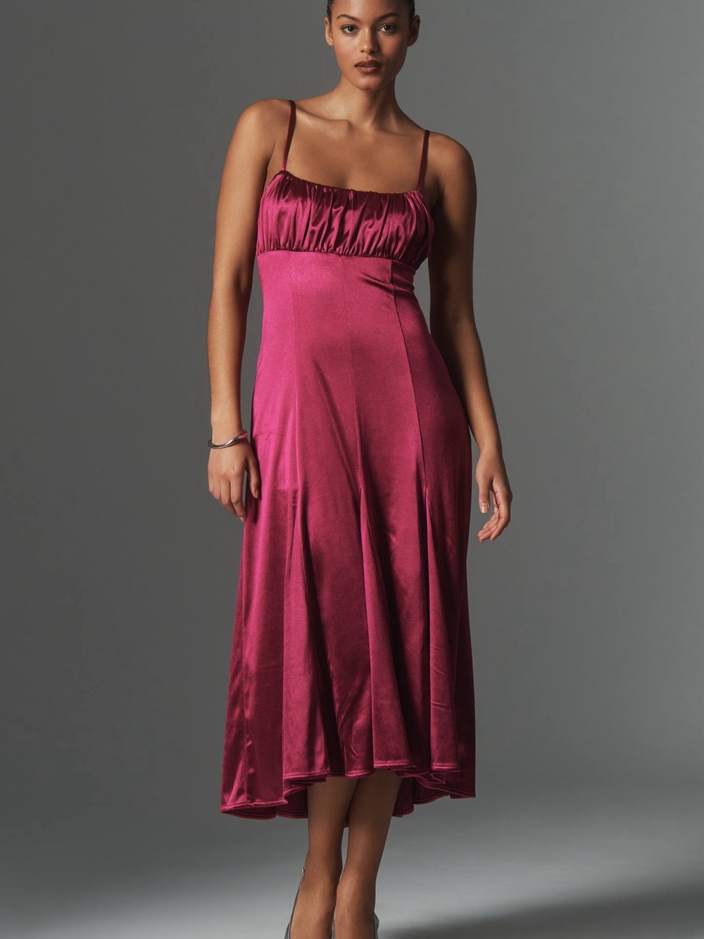 Anthropologie Empire Waist Gown in Berry Plum NWT - size 1X